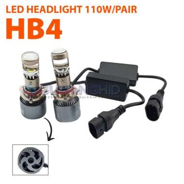 Lampu LED Mobil A80 Y9 110W Mini Projie Projector Headlight CANBUS H4 H7 H11 HB3 HB4 HB4