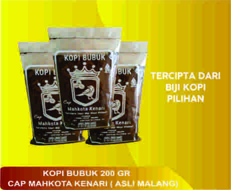 Bubuk Kopi Asli Malang Cap Mahkota Kenari