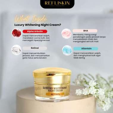 Refliskin Night Cream Retinol Original by Refli Skin x Lglow Beauty Night Cream Luxury Whitening Old