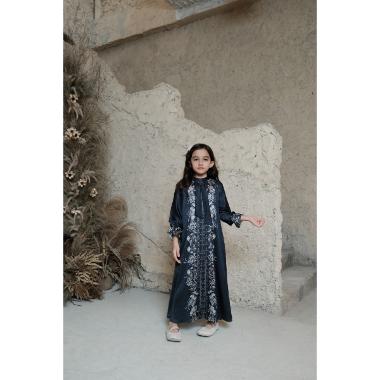 Kaleela X Javina Madeena Signature Dress Anak - Blue Black XL