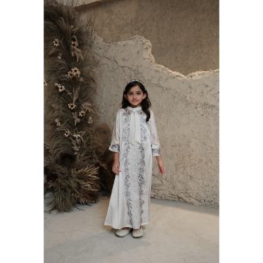 Kaleela X Javina Madeena Signature Dress Anak - Broken White S