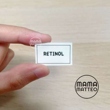 STICKER BENING Label Nama Botol Refill Isi Ulang Stiker Transparan Sticker Only Retinol