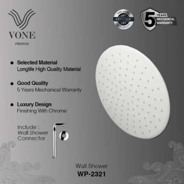 VONE Shower Wall Tembok Mandi Head Kepala Tanam Bulat WP-2321 ( VONE PREMIUM )