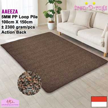 Karpet polypropylene polos lantai ruang tamu tidur permadani bulu minimalis 100 cm x 150 cm - NMs Co