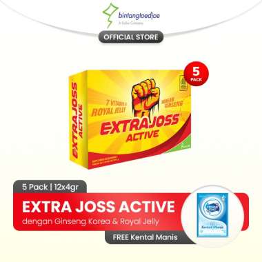 Extra Joss Active 5 Pack (60 Sachet) FREE Susu Kental Manis