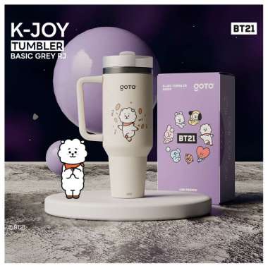 Goto K-Joy X BT21 Tumbler Tahan Dingin Panas Botol Tempat Minum Aesthetic 1.2L GREY RJ