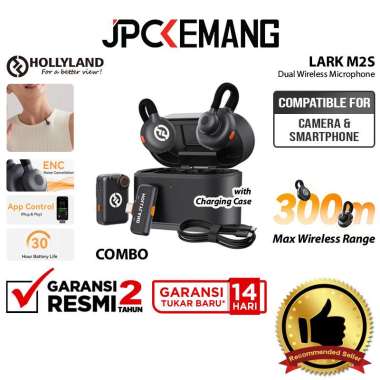 JPC KEMANG Hollyland LARK M2S Combo / Mini Combo / USB Type-C Mic Dual Wireless Microphone for Camer