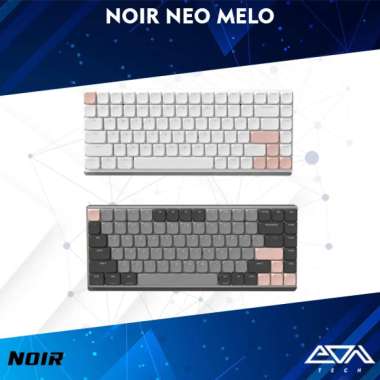 Noir Neo Melo Keyboard Low Profile Wireless 75% Mechanical 84 Keys Hotswap White Salmon