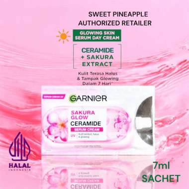 ( Sachet ) Garnier Sakura Glow UV Serum Day Cream 7ml