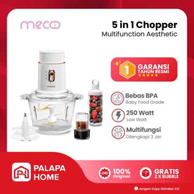 Mecoo Chopper 5 in 1 Aesthetic Food Processor | Mecco Blender Choper Penggiling Bumbu Dapur Daging M