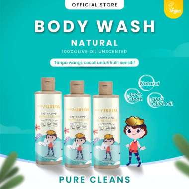 Flos Aurum - Bundling Castile Soap Sabun Mandi Cair Bebas Wangi Triple Pure Cleans