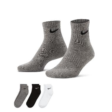 NIKE Men Training Everyday Cushioned Ankle Socks 3 Pairs Kaos Kaki Fitness [SX7667-964] L Multicolor