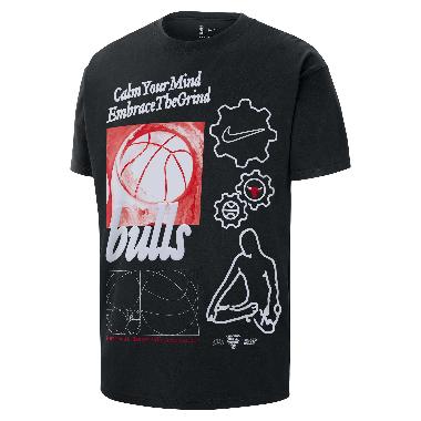NIKE Men Basketball Chicago Bulls Courtside City Edition OGC POS Max90 Short Sleeve T-Shirt Kaos Bas