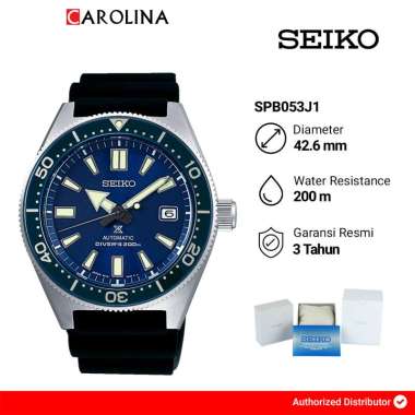 Jam Tangan Pria Seiko Prospex SPB053J1 Automatic Blue Dial Black Rubber Strap