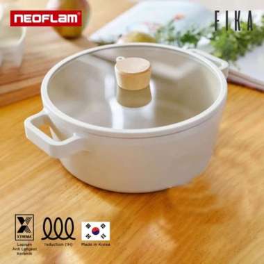 Neoflam Fika Stock Pot Panci Keramik Induksi / Panci Keramik Stock pot 24cm