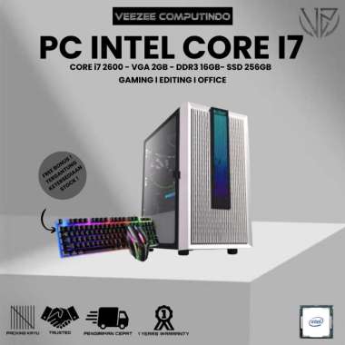 komputer pc gaming rakitan i7 ssd 256GB ram 16gb VGA AMD R7 250 - 16GB CASE STD SERI ATX