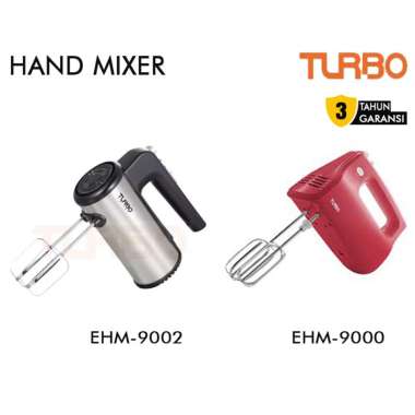 TURBO Hand Mixer EHM9000 - Pengaduk Adonan Dapur Merah 5 Kecepatan