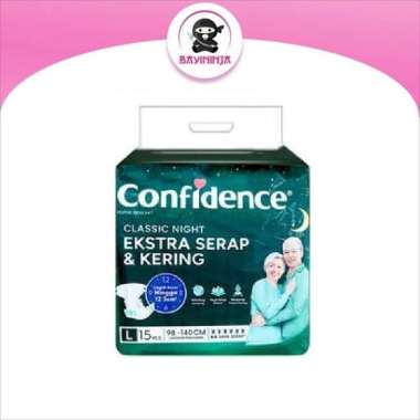 Confidence Classic Night Popok Perekat Dewasa L15 Hijau