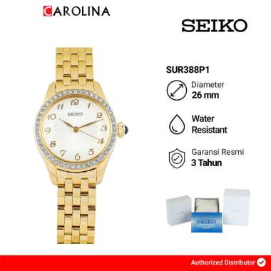 Jam Tangan Wanita Seiko Discover More SUR388P1 Rose Gold Stainless Steel Strap
