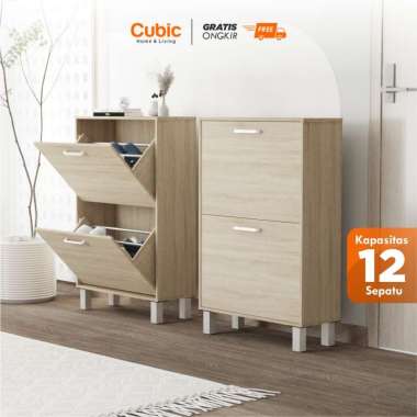Cubic Lemari Sepatu Minimalis / Rak Sepatu Tipis / GENIO LS 100 GENIO LS 60