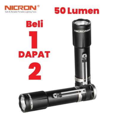 Nicron Promo Big Sale Senter Simple N3 Pocket Clip - 50 Lumens - Jarak Sorot 68 meter - Masa Battery