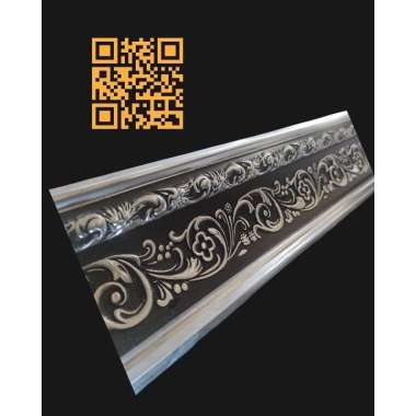 list pigura 12 cm . lis figura 4 cm . list figura 6 cm . plafon pvc LIS 12 CM HITM SILVR