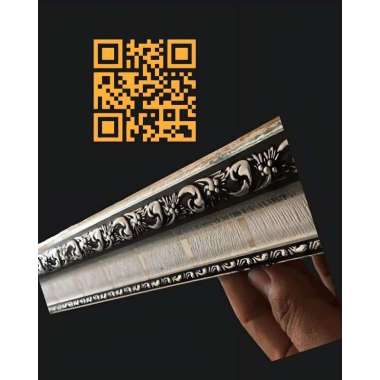 list pigura 12 cm . lis figura 4 cm . list figura 6 cm . plafon pvc LIS SILV HITAM 6 CM