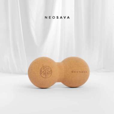 NEOSAVA Cork Peanut Massage Ball - Bantal Yoga Pilates Block Blok Brick Double Massage Therapy Rolle