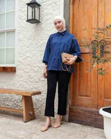 Heaven Lights - Deya Pants - Celana Polos Wanita Muslim S Toffee