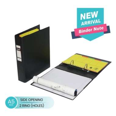 Bantex Binder A5 Side Opening 2 Ring / Buku Catatan + Pembatas untuk Meeting & Seminar Kit A127 Blue