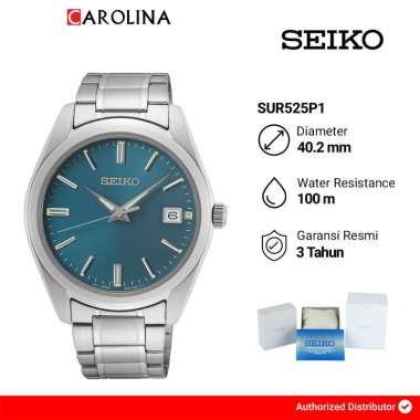 Jam Tangan Pria Seiko Classic SUR525P1 Discover More Dress Blue Dial Stainless Steel Strap