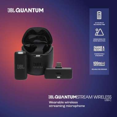 JBL Quantum Stream Wireless USB-C / Lightning- Wearable Wireless Streaming Microphone USB - C