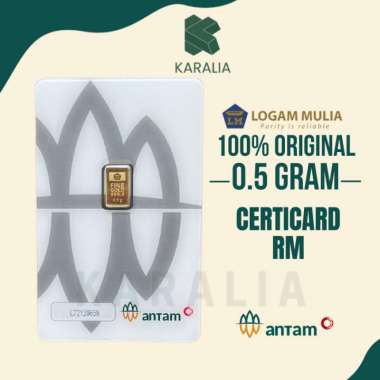 Antam LM Logam Mulia 0.5 Gram Logam Mulia Certicard, Logam Mulia Antam LM Emas Antam 0,5 Gram Certic