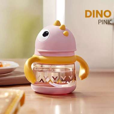 Goto Kairi Water Bottle Dino Bayi Botol Minum Training Cup Baby 220 ML DINO PINK