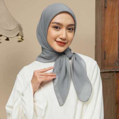 Lozy Hijab - Nala Voal Square (Hijab Voal Segiempat Segi Empat) Stone Grey