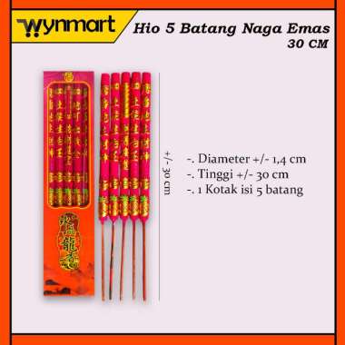 Dupa / Hio 3 Batang Naga Emas 6210 5 Batang