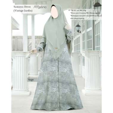 Atelier Angelina Samawa Dress Vintage Jardin - Sage L