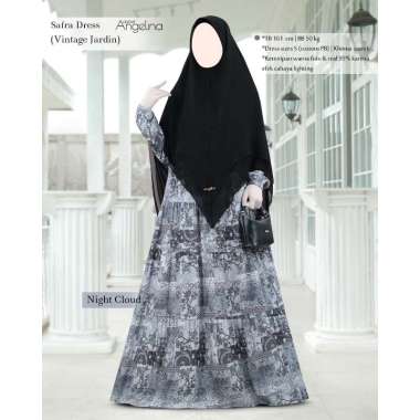 Atelier Angelina Safra Dress Vintage Jardin - Night Cloud L