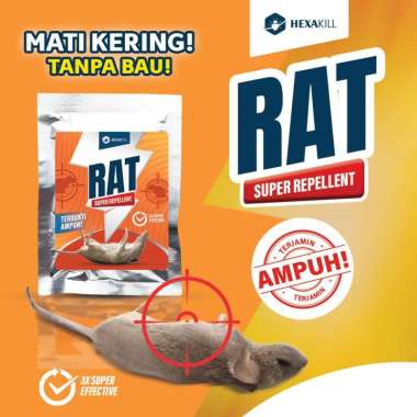HEXAKILL Racun Tikus Kering dan Gak Bau Paling Ampuh Langsung Mati di Tempat