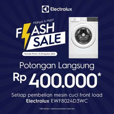 Mesin Cuci Front Loading Electrolux EWF8024D3WC 8Kg Putih