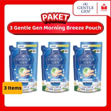 Paket 3 Gentle Gen Deterjen Cair Morning Breeze Pouch