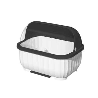 Angola Rak Piring Plastik C29 Rak Pengering Piring/Mangkok/Sendok Rak Dapur Hitam