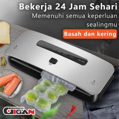 Mesin Vacuum Sealer Makanan / Alat Las Vakum Plastik Besar GIGAN Merah