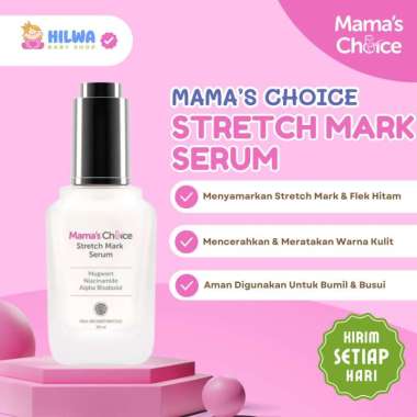 Stretch Mark Serum Mama's Choice - Bantu Menyamarkan Stretch Mark | Melembapkan & Mencerahkan Kulit