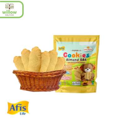 Snack Bayi - Afis Life Popimon Cookies Almond Oat Milky Butter