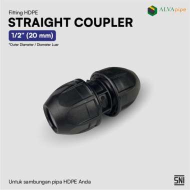 Fitting Pipa HDPE ALVApipe Coupler 1/2" (20 mm)