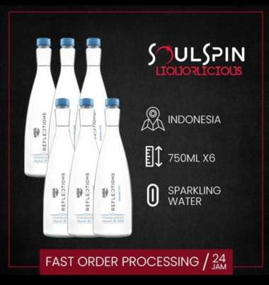 Aqua Reflections Sparkling Mineral Water 750ml [ Dus isi 6 Botol ]