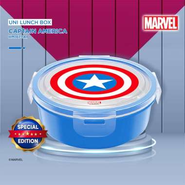 Goto Uni x Marvel Lunch Box Tempat Makan Anak Sekolah Stainless Steel CAPTAIN AMERICA