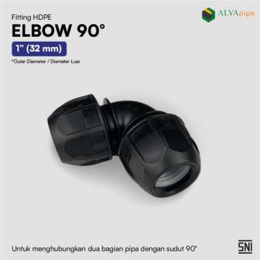 Fitting Pipa HDPE ALVApipe Elbow Coupling 1" (32 mm)