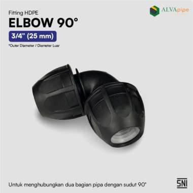 Fitting Pipa HDPE ALVApipe Elbow Coupling 3/4" (25 mm)
